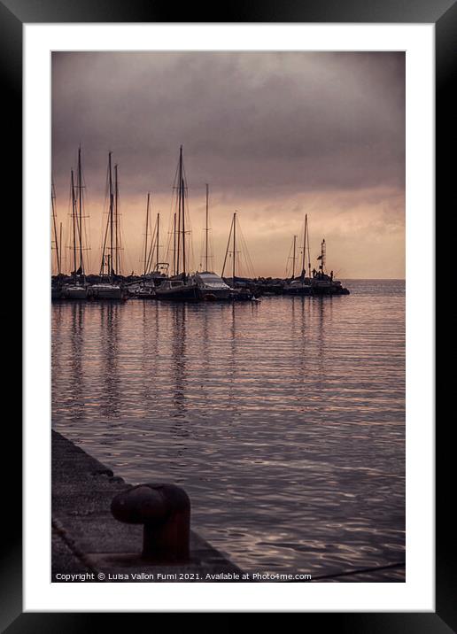 Harbour sunset Framed Mounted Print by Luisa Vallon Fumi
