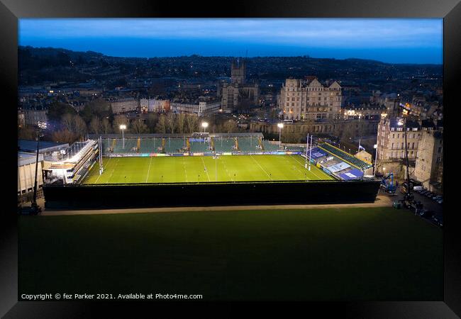 Bath Rugby Recreation Ground Framed Print by fez Parker