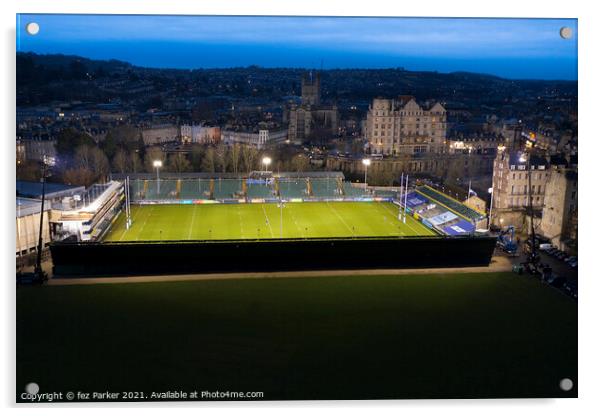 Bath Rugby Recreation Ground Acrylic by fez Parker