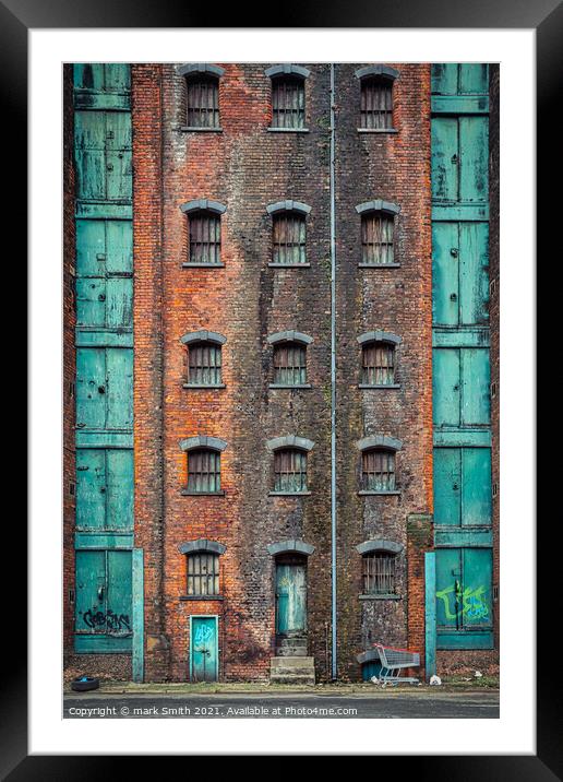 Abandoned Shopping Trolley, Liverpool Framed Mounted Print by mark Smith