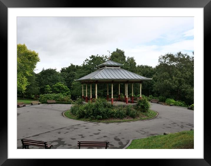 Beaumont Park bandstand Huddersfield Framed Mounted Print by Roy Hinchliffe