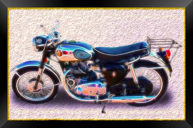 1959 BSA 500cc Shooting Star Classic Motorcycle Framed Print by Peter Blunn