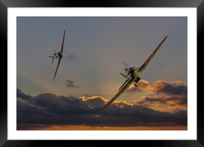 Hurricane Tail Chase Framed Mounted Print by Oxon Images