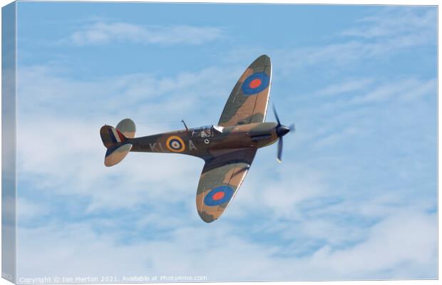 Spitfire Mk1a Canvas Print by Ian Merton