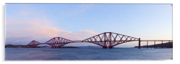 Forth Rail Bridge Panorama. Acrylic by Tommy Dickson