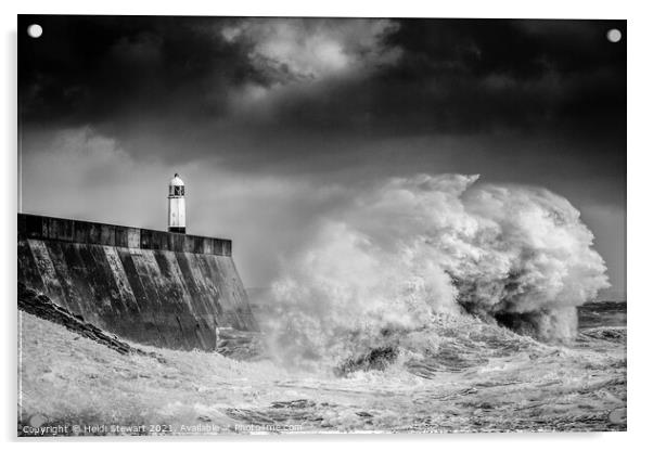 Porthcawl Lighthouse Acrylic by Heidi Stewart