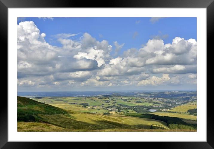 View across the Holme Valley Framed Mounted Print by Roy Hinchliffe