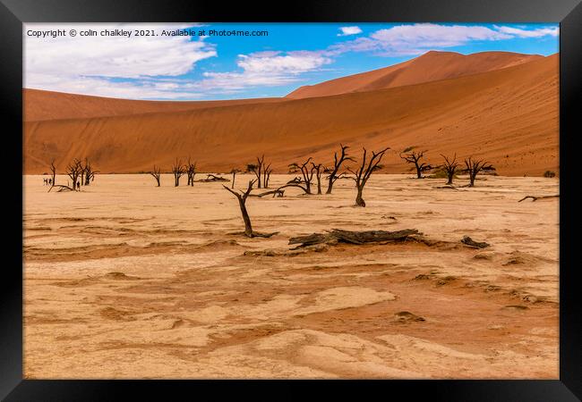 Deadvlei in Namibia Framed Print by colin chalkley