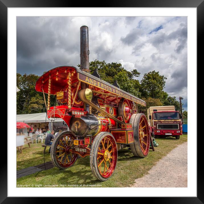 The Lion Steam Traction Engine Framed Mounted Print by Wight Landscapes