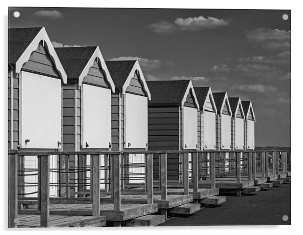 Closed beach huts at Lytham St Annes  Acrylic by Vicky Outen