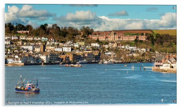 Dartmouth Panorama Acrylic by Paul F Prestidge