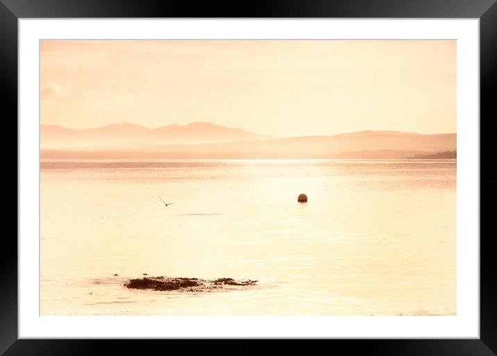Misty Mountains in the Dawn Light, Islay Framed Mounted Print by Kasia Design