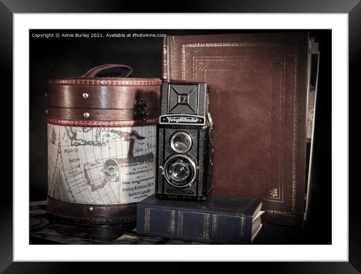Old camera Framed Mounted Print by Aimie Burley