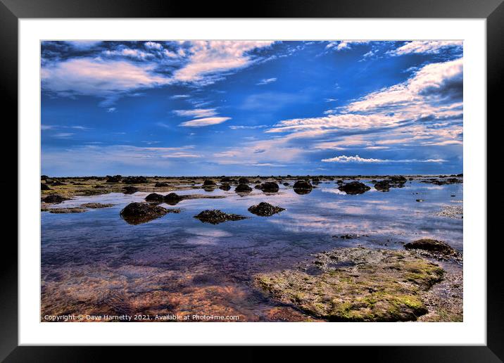 North Sea Reflections. Framed Mounted Print by Dave Harnetty
