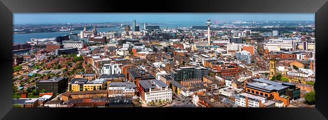 Liverpool from above Framed Print by Kevin Elias