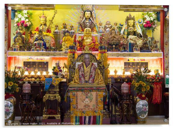 Tibetan shrine, Singapore Acrylic by Kevin Hellon