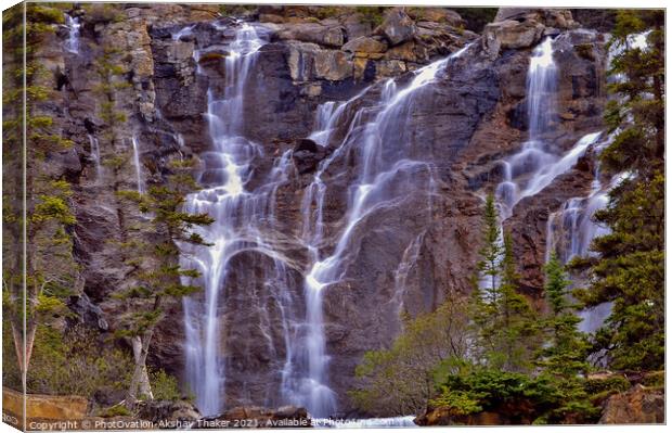Poster perfect beautiful cascading Tangle creek Falls Canvas Print by PhotOvation-Akshay Thaker
