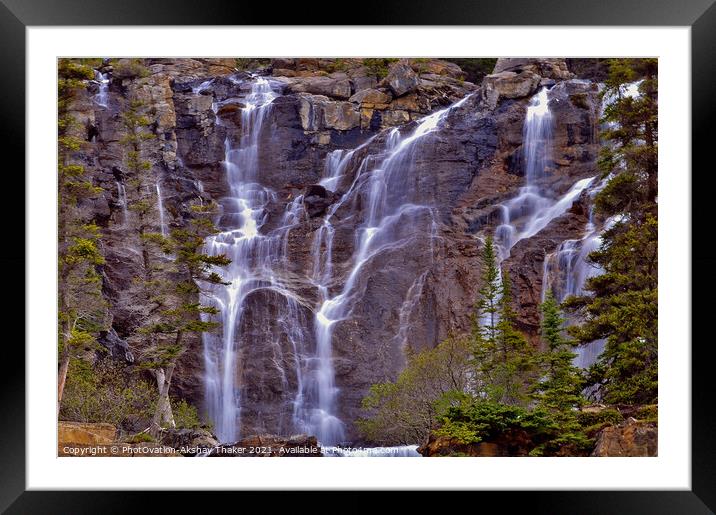 Poster perfect beautiful cascading Tangle creek Falls Framed Mounted Print by PhotOvation-Akshay Thaker