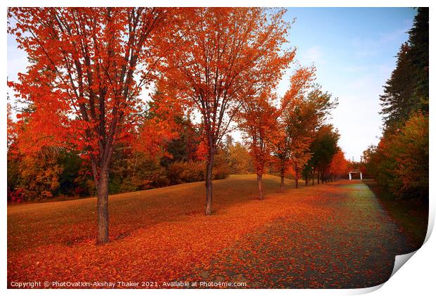Poster perfect Canadian autumn or fall color landscape  Print by PhotOvation-Akshay Thaker