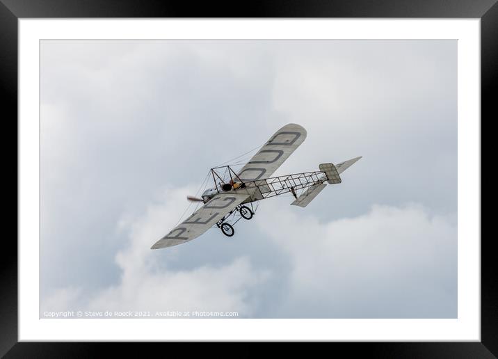 Bleriot Monoplane XI Framed Mounted Print by Steve de Roeck
