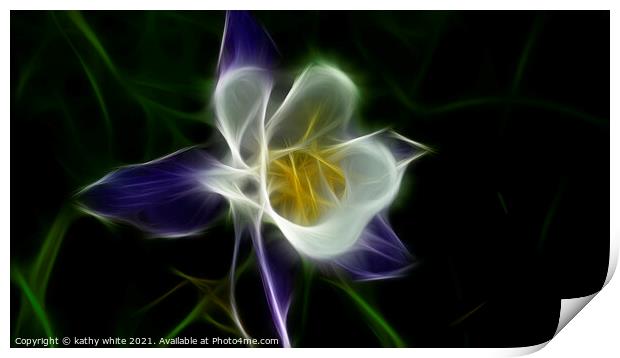 white yellow purple flower,Daffodil,mother's day,f Print by kathy white