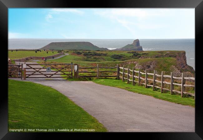 Majestic Worms Head at Rhossili Bay Framed Print by Peter Thomas