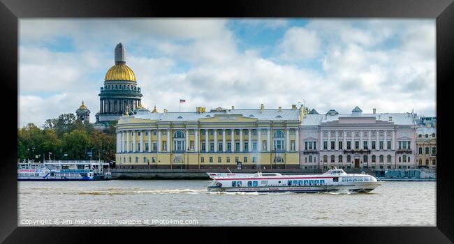 The Neva River,  St. Petersburg Framed Print by Jim Monk