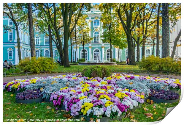 Winter Palace Gardens, St Petersburg Print by Jim Monk