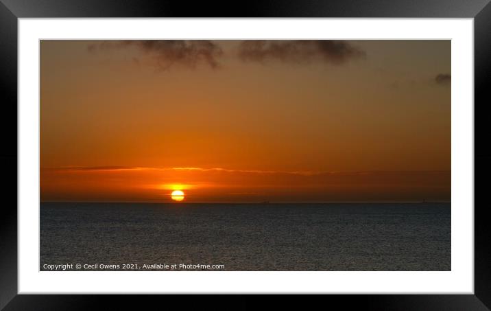 Sunrise Framed Mounted Print by Cecil Owens