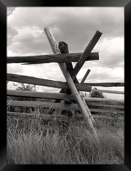 Gettysburg, Pennsylvania Fence Framed Print by Jay Huckins