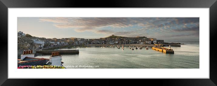 St Ives Harbour Cornwall Framed Mounted Print by Brian Pierce