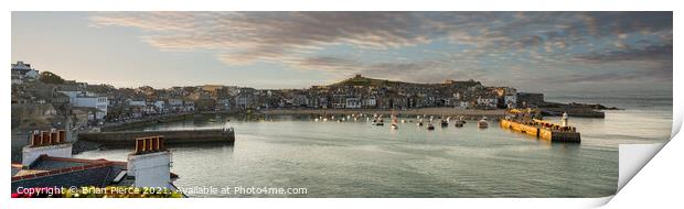 St Ives Harbour Cornwall Print by Brian Pierce