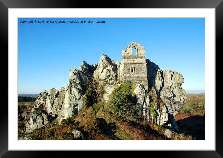 roche rock cornwall Framed Mounted Print by Kevin Britland