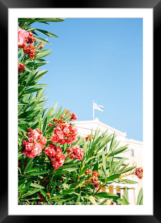 Greek Parliament in Athens Framed Mounted Print by Sanga Park
