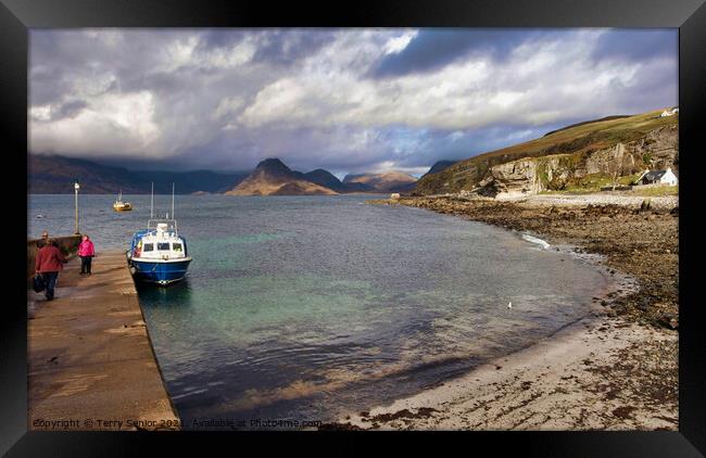 Boat Trip, Elgol to Loch Coruisk, Isle of Skye Framed Print by Terry Senior
