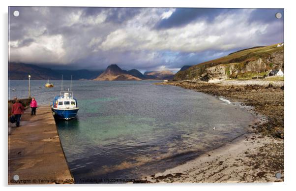 Boat Trip, Elgol to Loch Coruisk, Isle of Skye Acrylic by Terry Senior