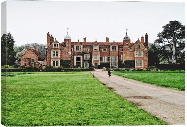 Kentwell Hall, Long Melford, Suffolk, UK Canvas Print by Peter Bolton