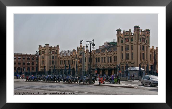 North train station, Plaza de Toros - Valencia, Spain. Framed Mounted Print by Peter Bolton