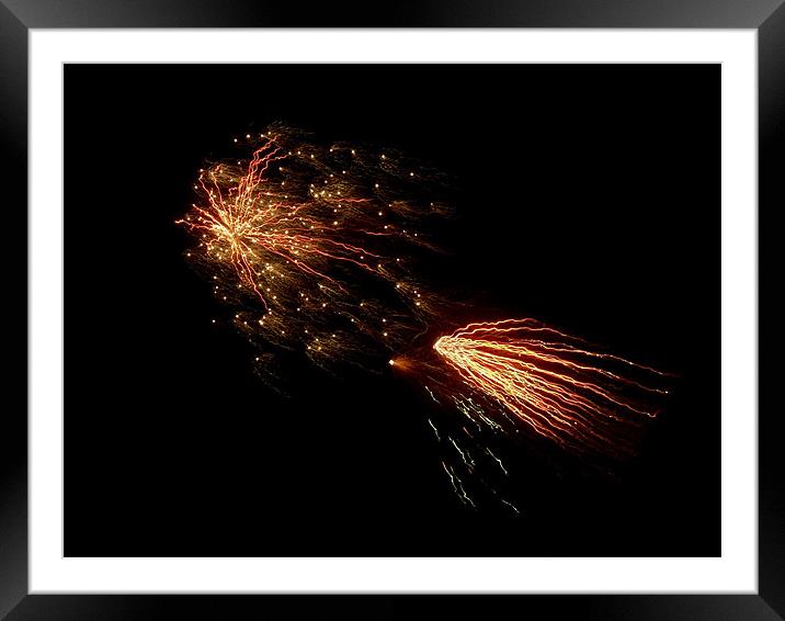 Fireworks Framed Mounted Print by Sarah Couzens