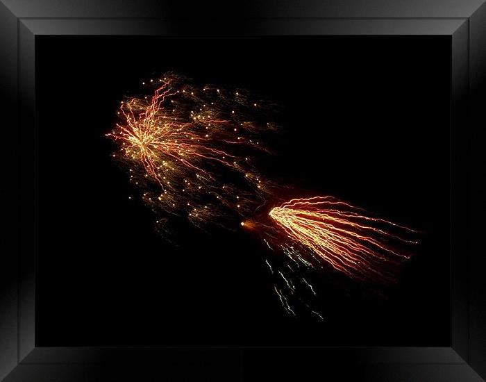 Fireworks Framed Print by Sarah Couzens