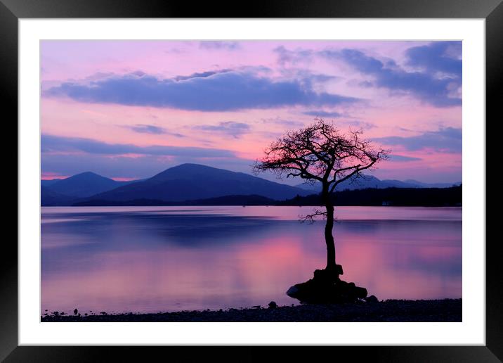 The Solitude of a Scottish Sunset Framed Mounted Print by Tommy Dickson