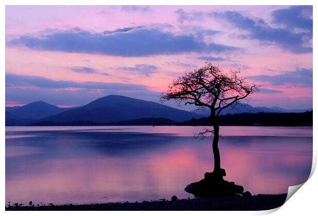 The Solitude of a Scottish Sunset Print by Tommy Dickson