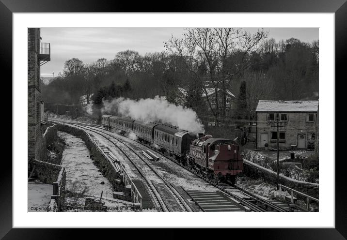 Steaming through Haworth Framed Mounted Print by Richard Perks