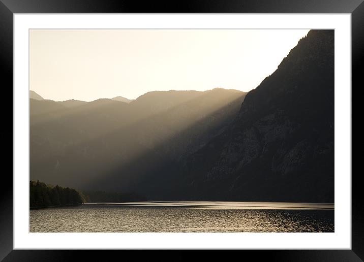 Alpine rays of light Framed Mounted Print by Ian Middleton