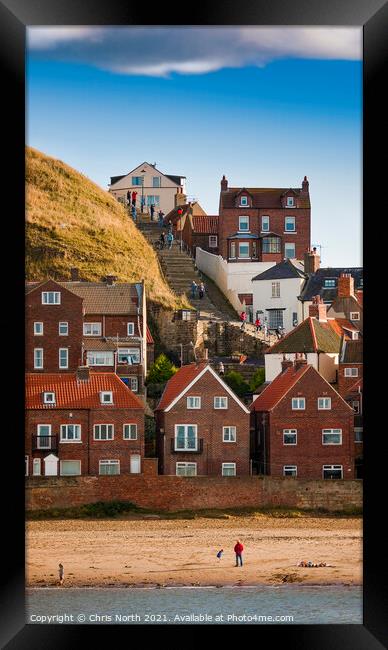 The 199 steps, Whitby. Framed Print by Chris North