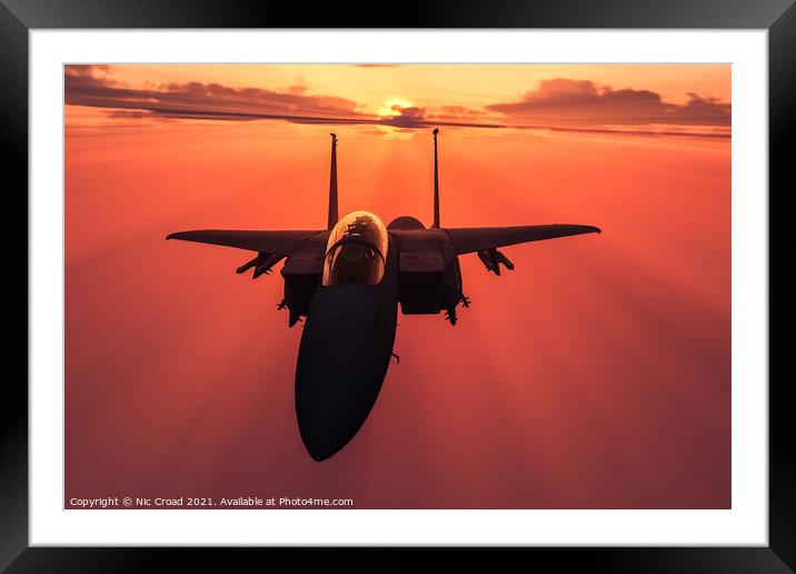 McDonnell Douglas F-15E Strike Eagle Framed Mounted Print by Nic Croad