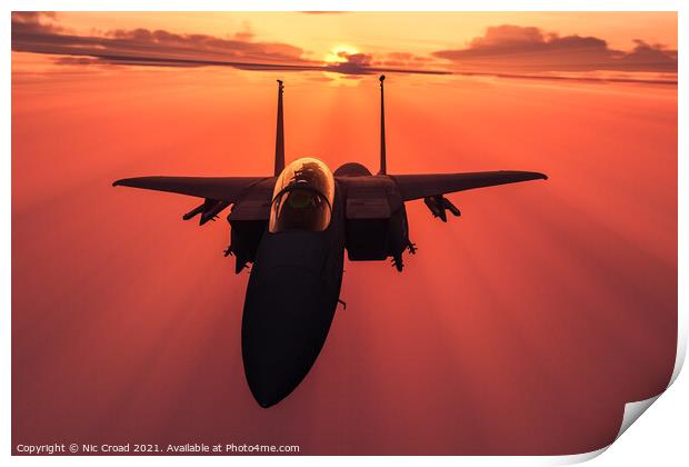 McDonnell Douglas F-15E Strike Eagle Print by Nic Croad
