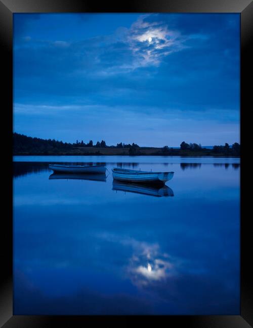 Moonlit Loch Rusky. Framed Print by Tommy Dickson
