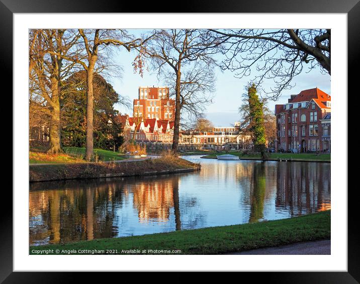 Leiden View Framed Mounted Print by Angela Cottingham