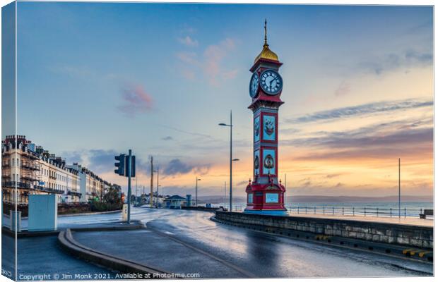 Jubilee Clock Tower, Weymouth Canvas Print by Jim Monk